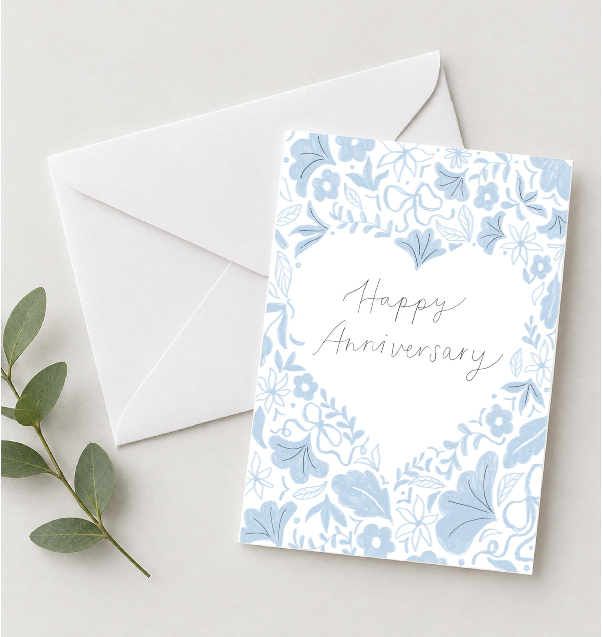 Blue floral anniversary