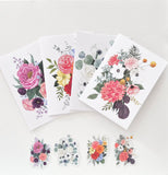 Floral card and sticker bundle