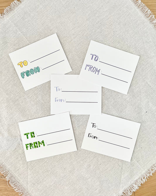 Large birthday tags