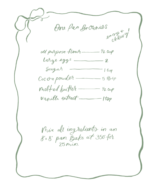 One pan brownie recipe