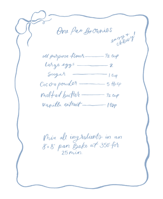 One pan brownie recipe