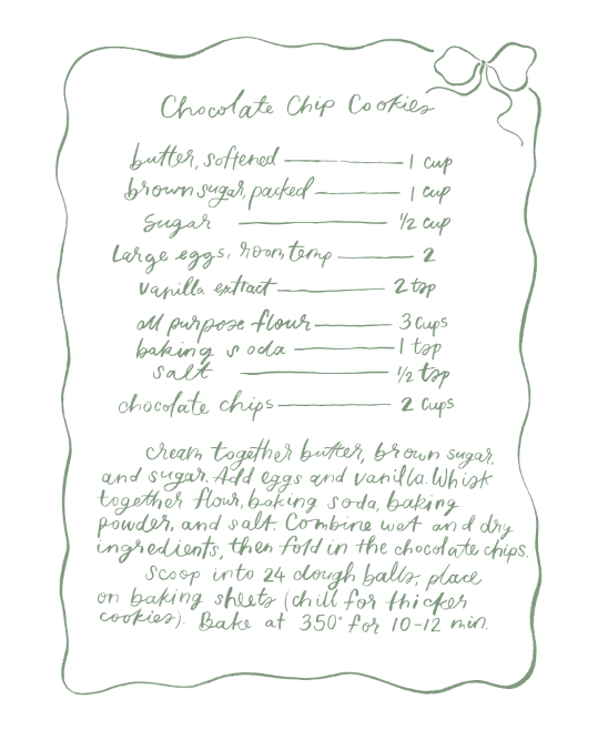 Chocolate chip recipe