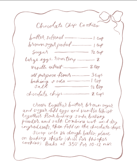 Chocolate chip recipe