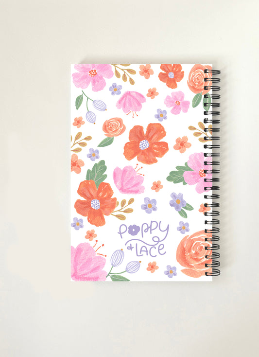 Bright floral notebook