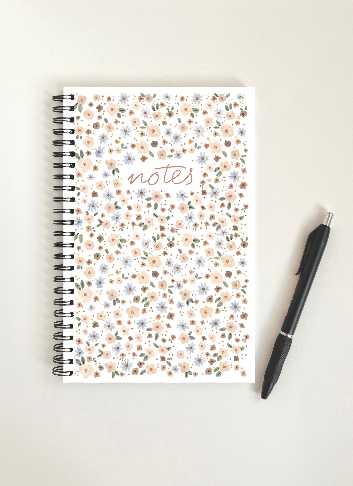 Brown floral notebook