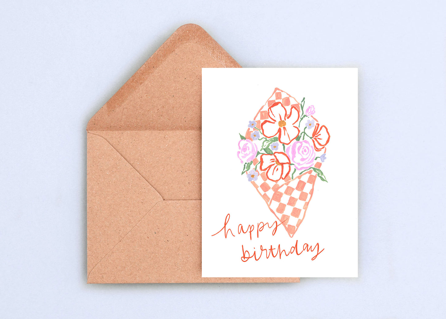 Checkered birthday bouquet