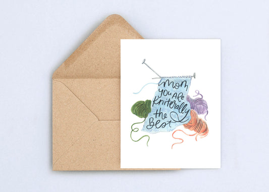 Brown floral Mother's Day card