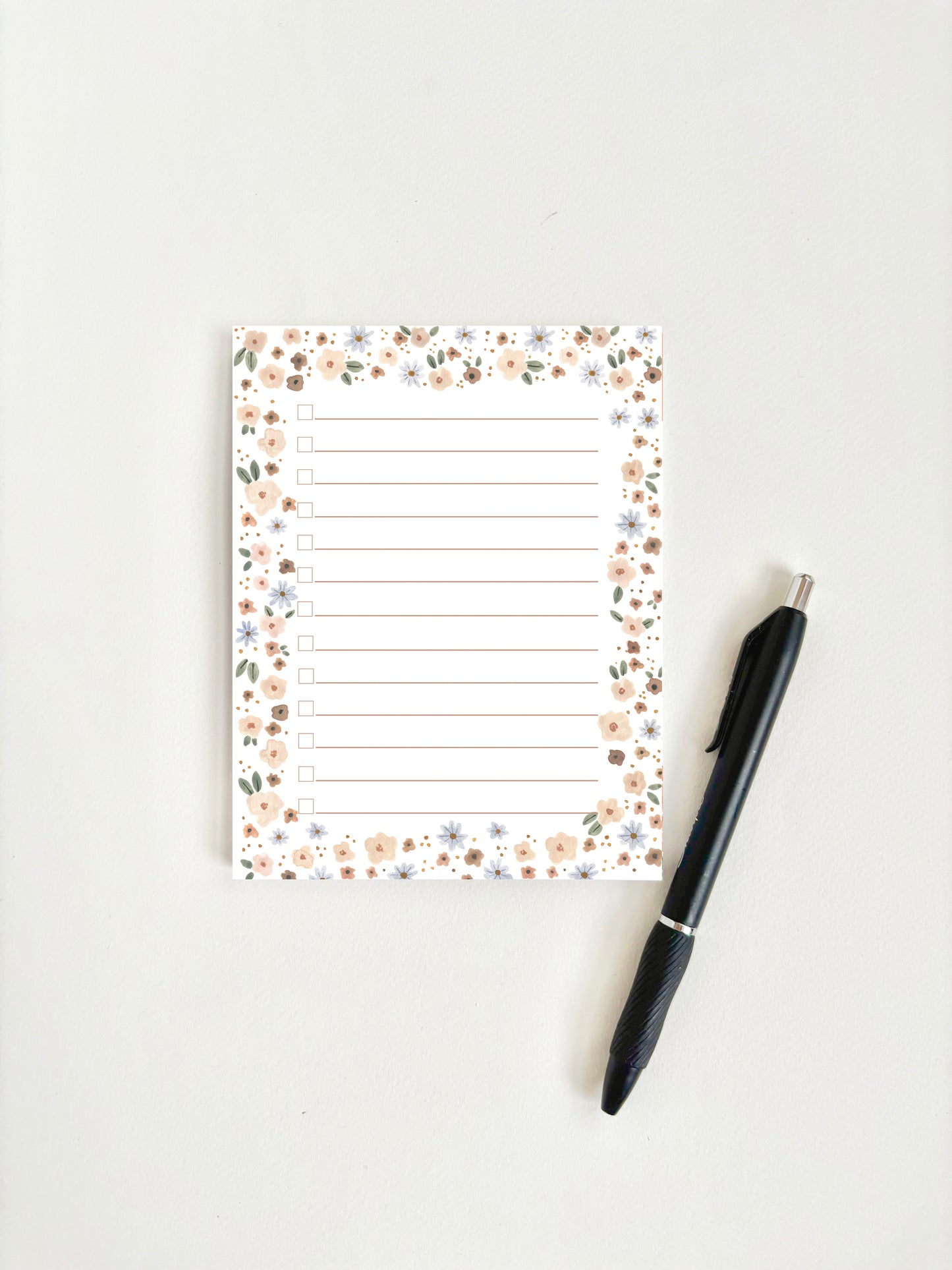 Small checklist notepad