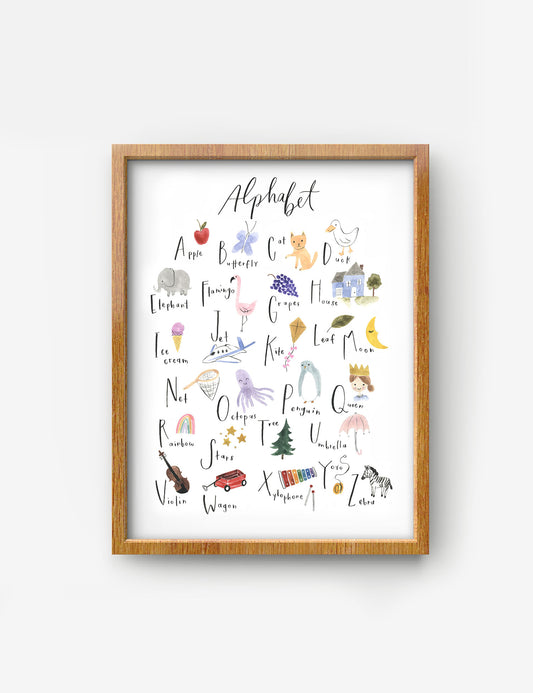 Alphabet prints on pearl photo paper