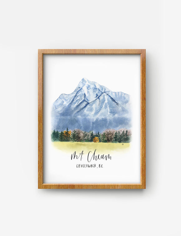 Mt. Cheam on bamboo paper