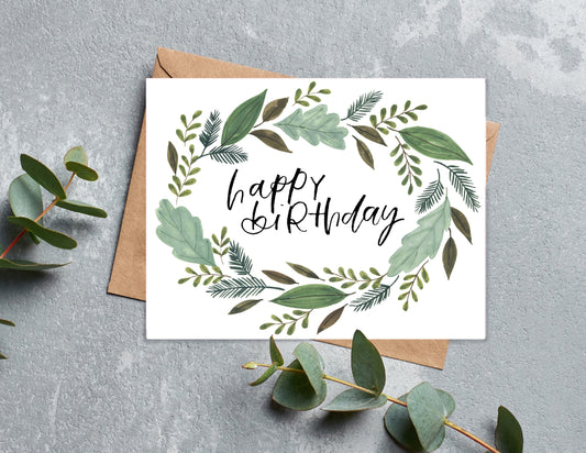 Leaf border birthday