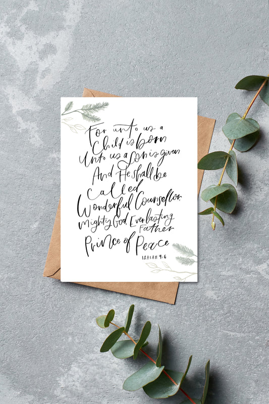 Isaiah 9:6 card