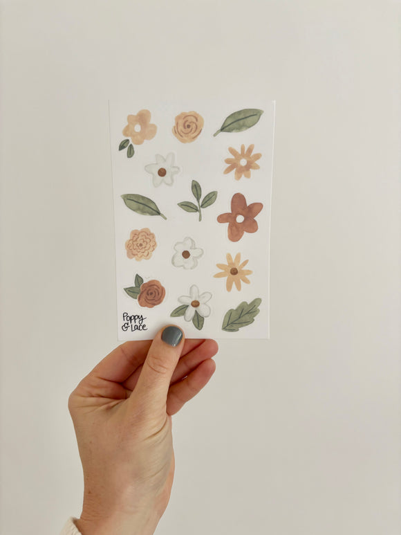 Floral sticker sheet