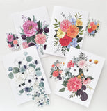 Floral card and sticker bundle
