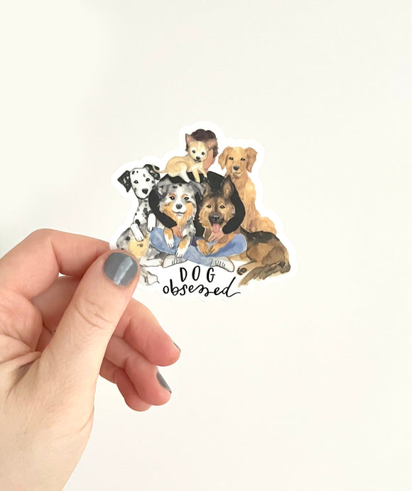 Dog obsessed sticker
