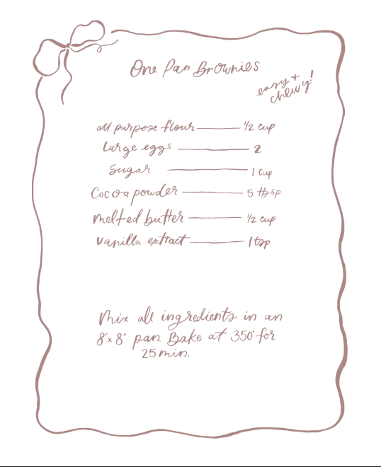 One pan brownie recipe