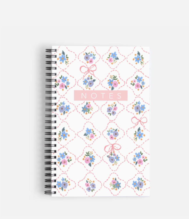 Pastel floral notebook