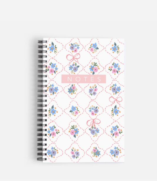 Pastel floral notebook
