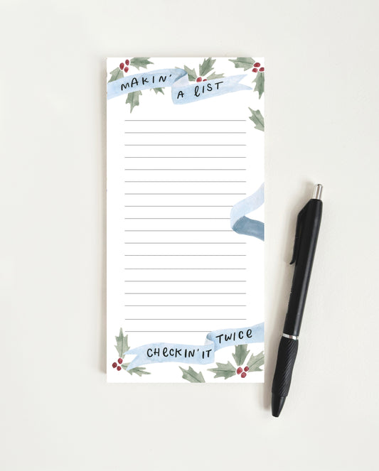 Check it twice notepad