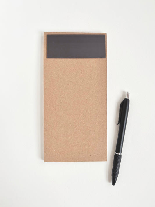 Neutral floral magnetic notepad