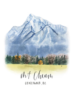Mt. Cheam on bamboo paper