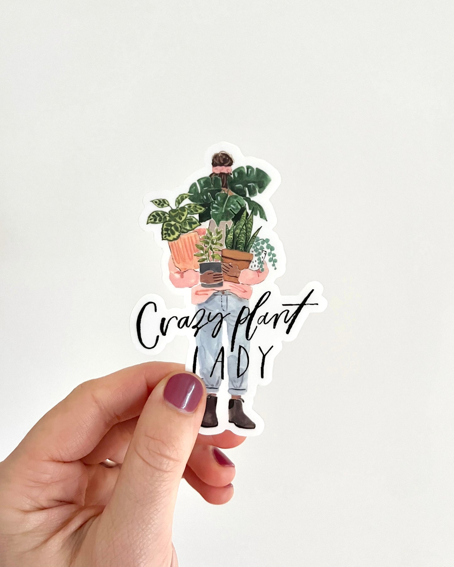 Crazy plant lady sticker