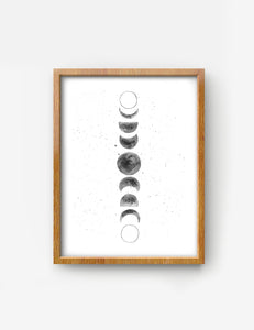 Moon phase print - bamboo paper