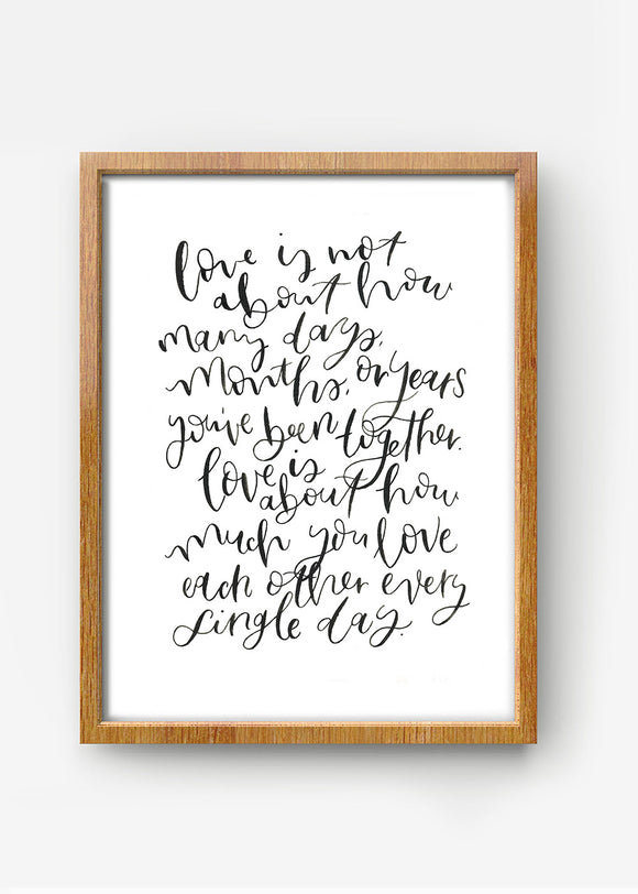 Love quote - bamboo paper